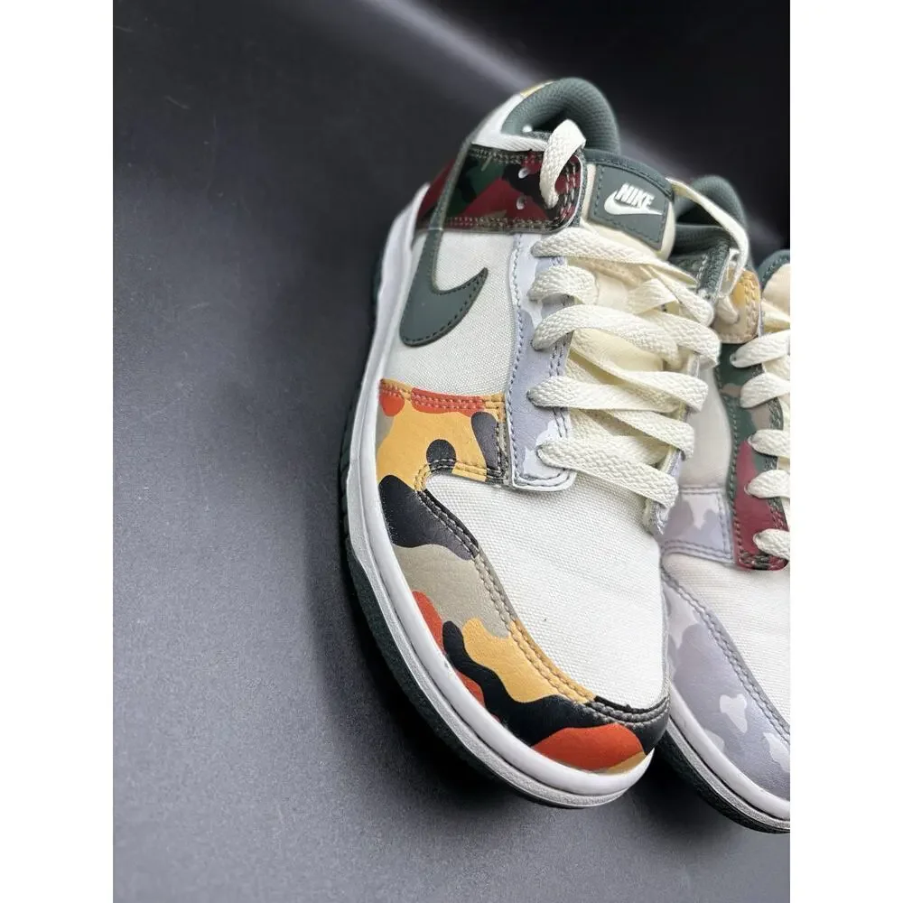 Nike Dunk Low SE Grade School Sail Multi-Camo DB1909-100 Youth Size 5.5=W Sz 7